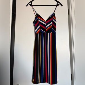 January 7 Strapless Multicolor Dress